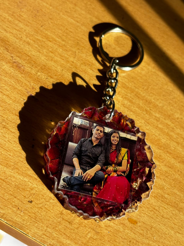 Custom Photo Resin Keychain – Personalized Memory Keepsake Keyring