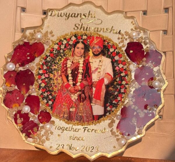 6-Inch Varmala Preservation Resin Frame – Personalized Wedding Memory Keepsake